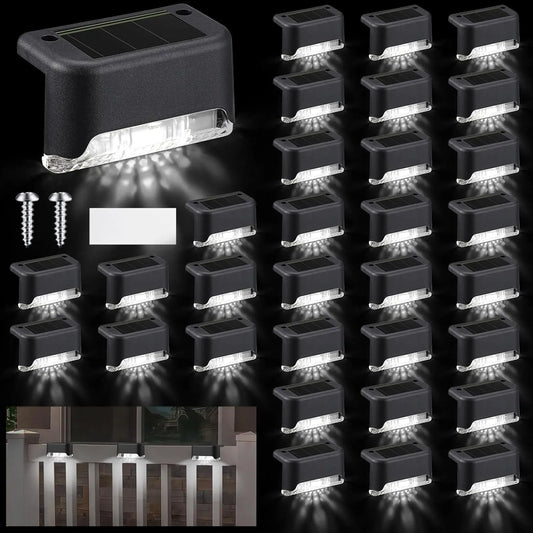 8PCS Solar Deck Lights Solar Pool Lights Waterproof Led Outdoor Decorations Solar Step Lights for Outdoor Stairs,Fence,Patio,Yard,Step Garden and Pathway Fathersdaygift