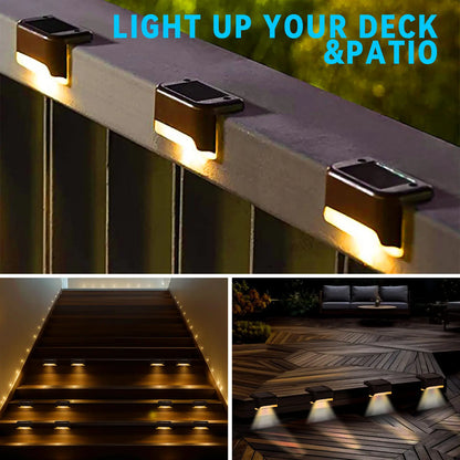 8PCS Solar Deck Lights Solar Pool Lights Waterproof Led Outdoor Decorations Solar Step Lights for Outdoor Stairs,Fence,Patio,Yard,Step Garden and Pathway Fathersdaygift