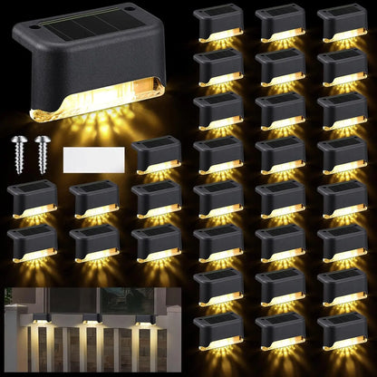 8PCS Solar Deck Lights Solar Pool Lights Waterproof Led Outdoor Decorations Solar Step Lights for Outdoor Stairs,Fence,Patio,Yard,Step Garden and Pathway Fathersdaygift